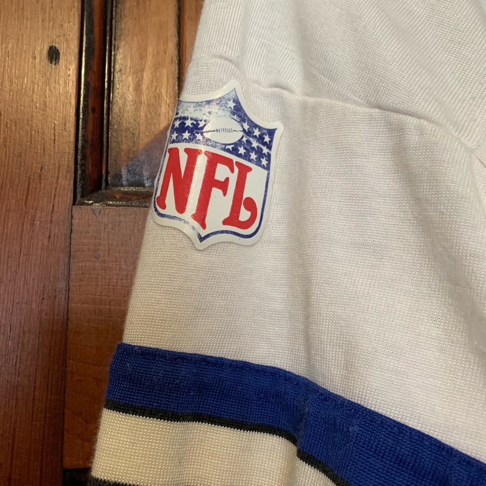 Vintage Dallas Cowboys Roger Staubach White Blue Jersey Size X-Large - Picture 4 of 9